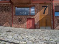 Berlin City Daytime: Courtyard with Brick Walls