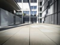 City Life in Berlin: Glass Building with Reflections