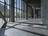 Berlin City Landscape: A Glass Wall Perspective