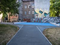 Berlin City Life: Urban Design with Graffiti Wall