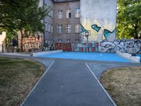 Berlin City Life: Urban Design with Graffiti Wall