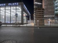 Berlin City at Night: Lights and Streets