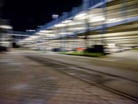 Berlin City at Night with Neon Lights