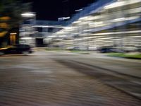 Berlin City at Night with Neon Lights