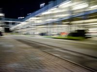 Berlin City at Night with Neon Lights