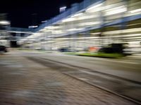 Berlin City at Night with Neon Lights