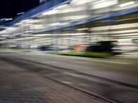 Berlin City at Night with Neon Lights