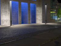 Night View of Berlin City with Modern Architecture