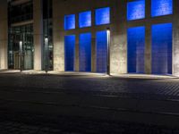 Night View of Berlin City with Modern Architecture