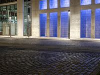 Night View of Berlin City with Modern Architecture