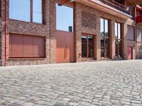 Berlin City Road with Red Brick Residential Buildings (003)