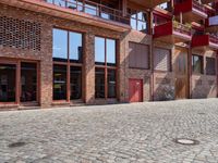 Berlin City Road with Red Brick Residential Buildings (005)