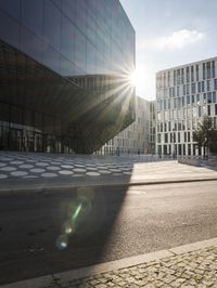 Exploring Berlin: City Road Bathed in Sunlight