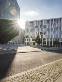 Exploring Berlin: City Road Bathed in Sunlight