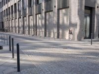 Berlin City Streets: Walking on Cobblestone