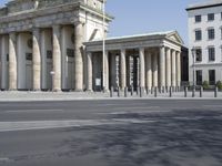 Berlin Cityscape with Ancient Roman Column