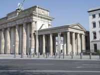 Berlin Cityscape with Ancient Roman Column