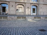 Berlin Cityscape with Classic Architecture and Cobblestone Road