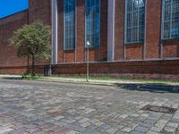 Berlin Cityscape: Factory Shadows and Brick Surfaces