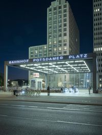 Berlin Cityscape: Night Lights in the Business District