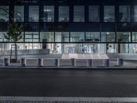 Berlin Cityscape at Night: Lights and High-Rise Buildings