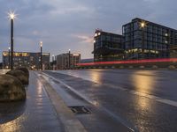 Berlin Cityscape: Night Lights Along the River