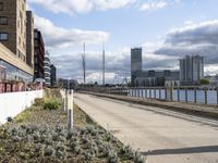 Berlin Cityscape: A Walkway Along the River