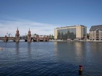 Berlin Cityscape Skyline with Water Reflection