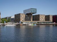 Berlin Cityscape Skyline with Water Reflection