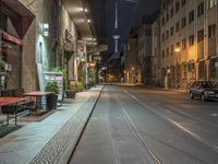 Berlin Cityscape: Street Lights and Nightlife