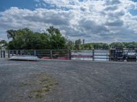 Coastal River Pier in Berlin with Gravel and Sand