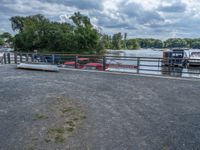 Coastal River Pier in Berlin with Gravel and Sand