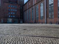 Berlin Cobblestone Roads Under Clear Skies