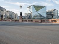 the view of the buildings and street is clear for people to see in the city