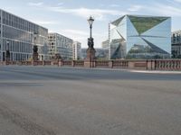 the view of the buildings and street is clear for people to see in the city