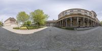 360 - view of building and courtyard at the museum of fine arts in new york city