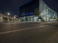 Berlin Germany Business District Night Lights 002