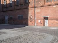 Berlin Germany Cobblestone Road Brick Building 002