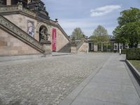 Berlin, Germany: Cobblestone Road and City Life 002