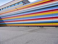 Berlin, Germany: Colorful Mural in Parking Lot