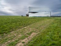 Berlin, Germany Landscape: Grass and Buildings