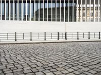 Berlin, Germany: Modern Architecture and Cobblestone Streets at Dawn