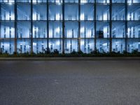 Berlin, Germany at Night: Reflections on Glass Walls