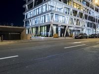Berlin, Germany: Night View of a Modern Office Building