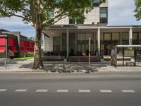 Berlin, Germany: A Red Building on the Road