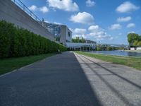 Berlin, Germany: Straight Road With Modern Architecture