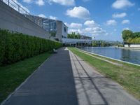 Berlin, Germany: Straight Road With Modern Architecture