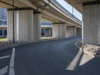 Underpass in Berlin, Germany: Concrete Bridge Connecting Highways