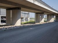 Underpass in Berlin, Germany: Concrete Bridge Connecting Highways