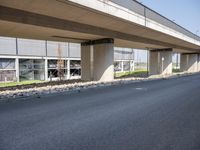 Underpass in Berlin, Germany: Concrete Bridge Connecting Highways